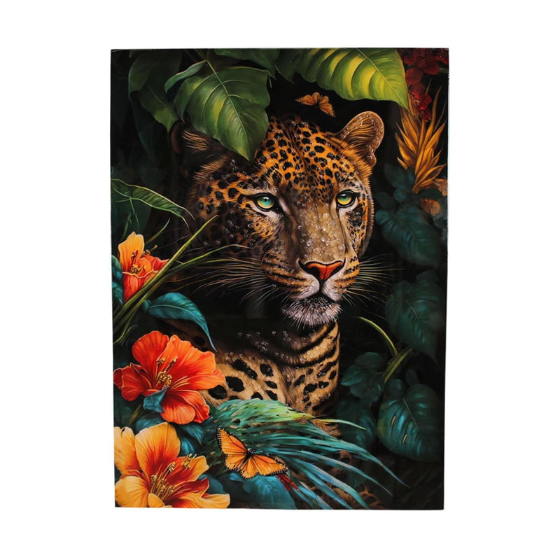 Dijk natural collections muurkunst luipaard canvas glans 70x100cm