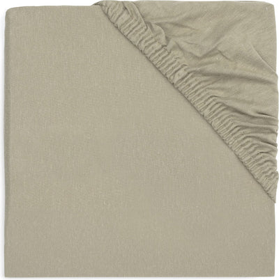 Jollein - hoeslaken jersey 70x140cm - wieg, ledikant, babybed - olive green