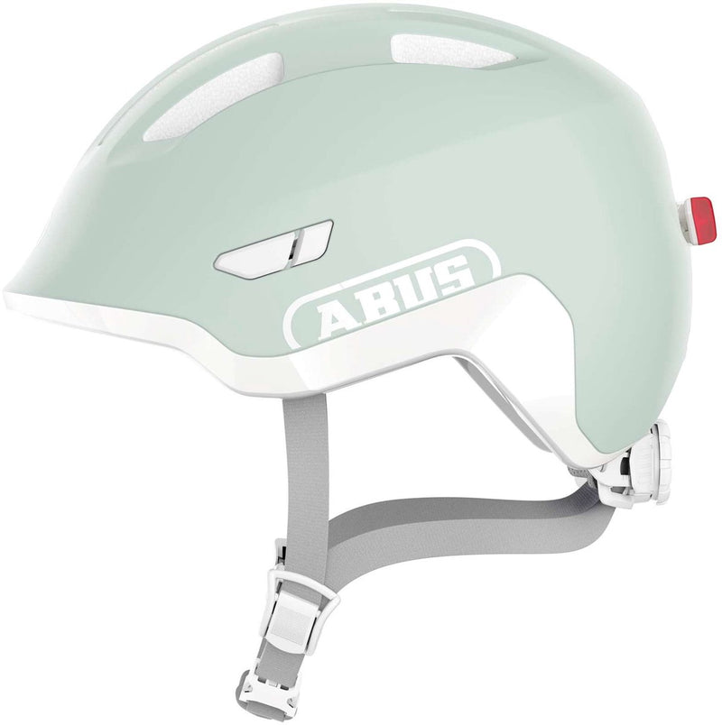 Abus fietshelm smiley 3.0 ace led pure mint m - 50-55 cm - lichtgroen - geschikt voor gebruik op kinderfietsen - 250 g m