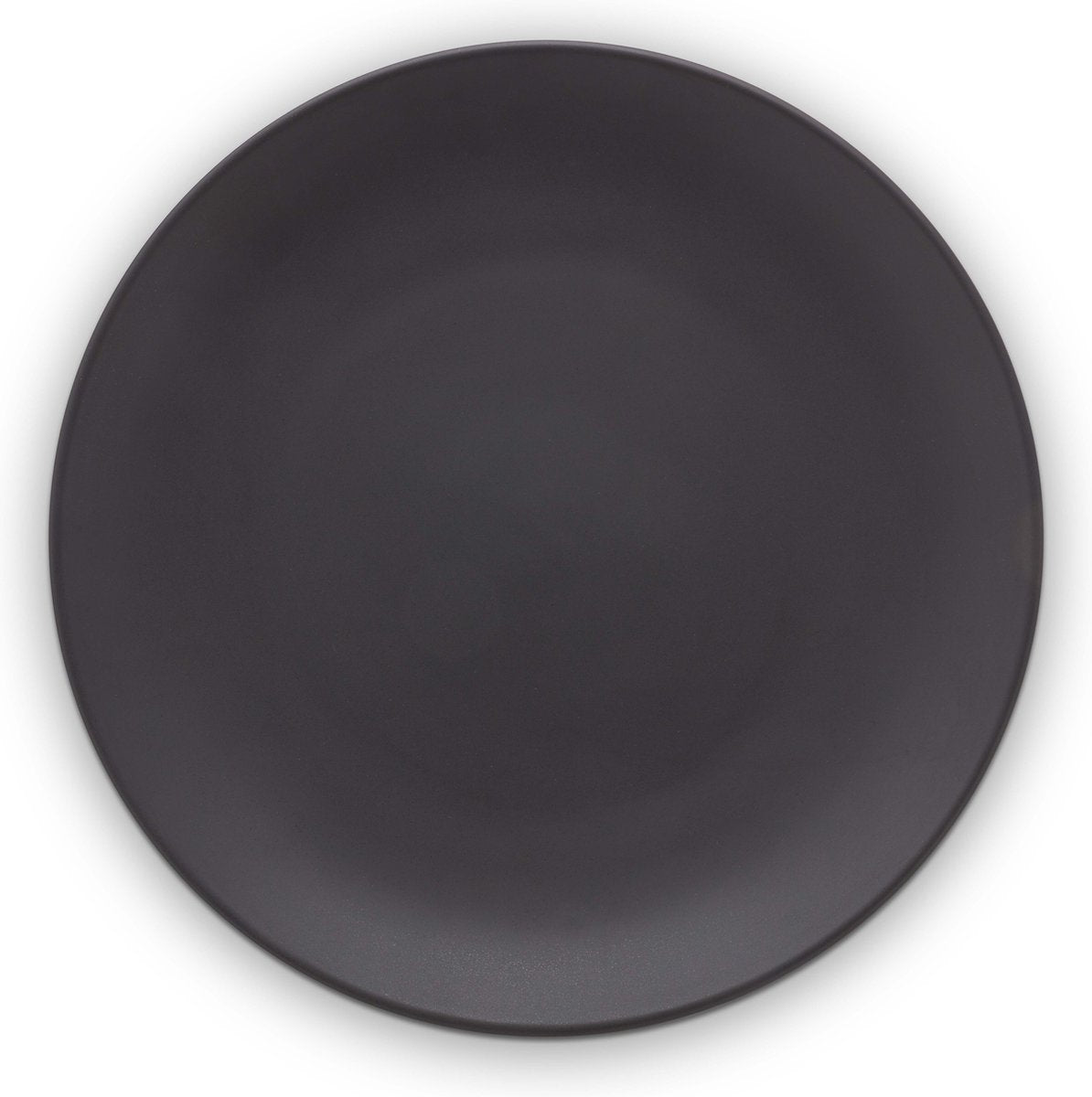 Vtwonen dinerbord - mat zwart - porselein - 25,5cm