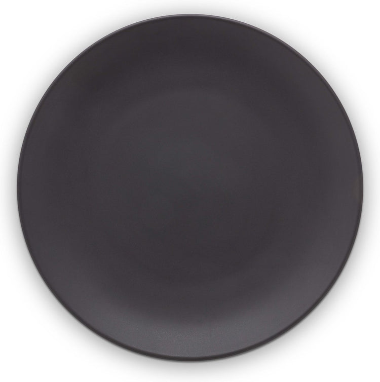 Vtwonen dinerbord - mat zwart - porselein - 25,5cm