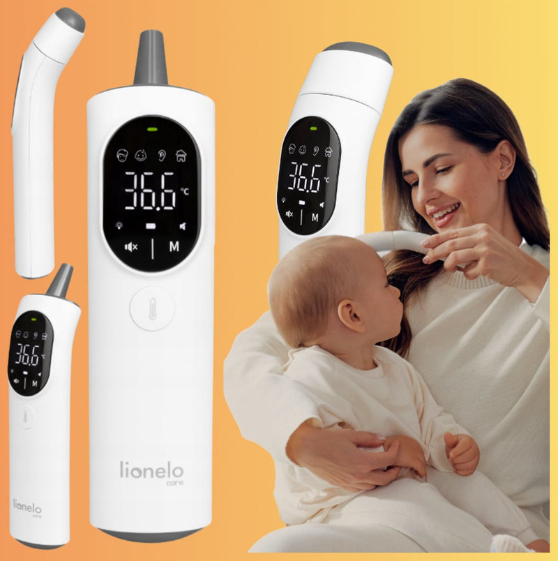 Lionelo feverscan - thermometer voor baby's en kinderen - scan thermometer baby - contactloze infraroodthermometer - snelle meettijd 1 seconde