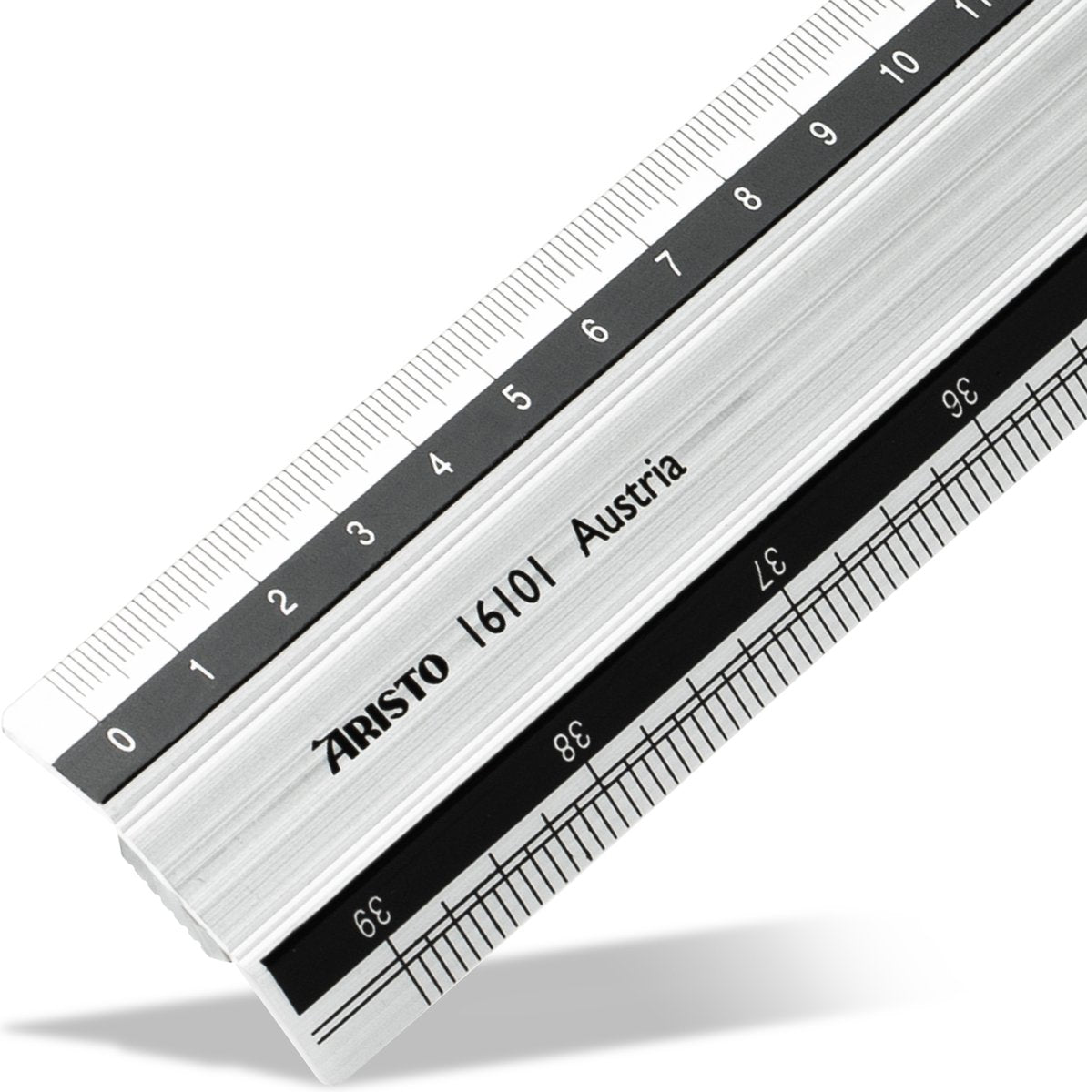 Aristo liniaal - lengte 100cm - mm cm schaalverdeling - aluminium met rubber inleg - ar-16101