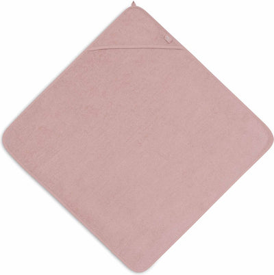Jollein - badcape badstof 100x100cm - baby handdoek met badcape, omslagdoek, badponcho - wild rose
