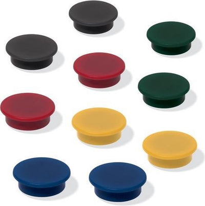Sigel magneten - meet up - voor whiteboard - 25mm - 10 stuks - zwart - si-mu197