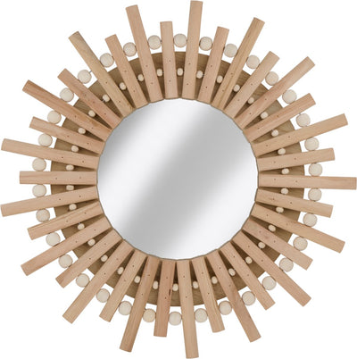 Arti casa wandspiegel - ronde spiegel zon - 30cm - hout