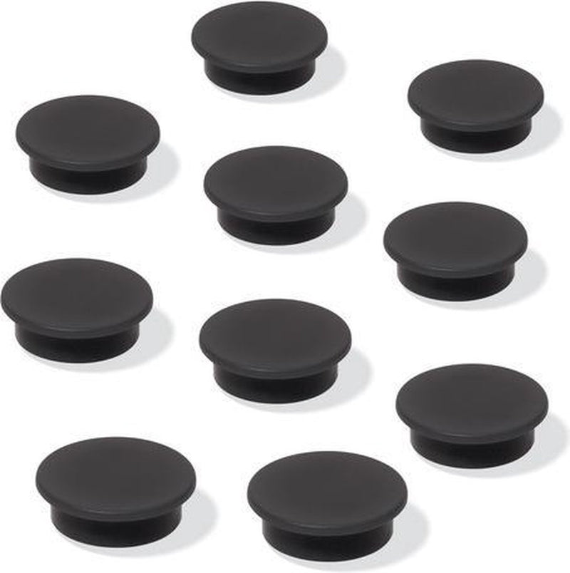 Sigel magneten - meet up - voor whiteboard - 25mm - 10 stuks - zwart - si-mu196