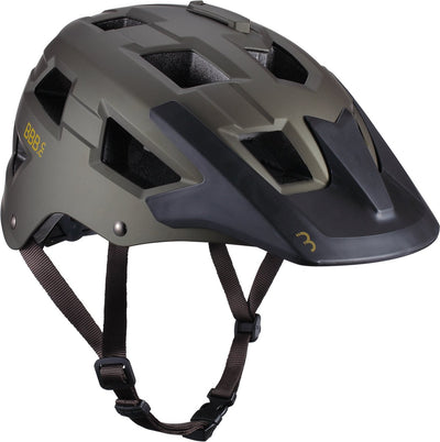 Bbb cycling mtb helm nanga - met bevestiging voor camera of verlichting - wasbare padding - fietshelm volwassenen: heren dames - mat olijf groen - m - bhe-54