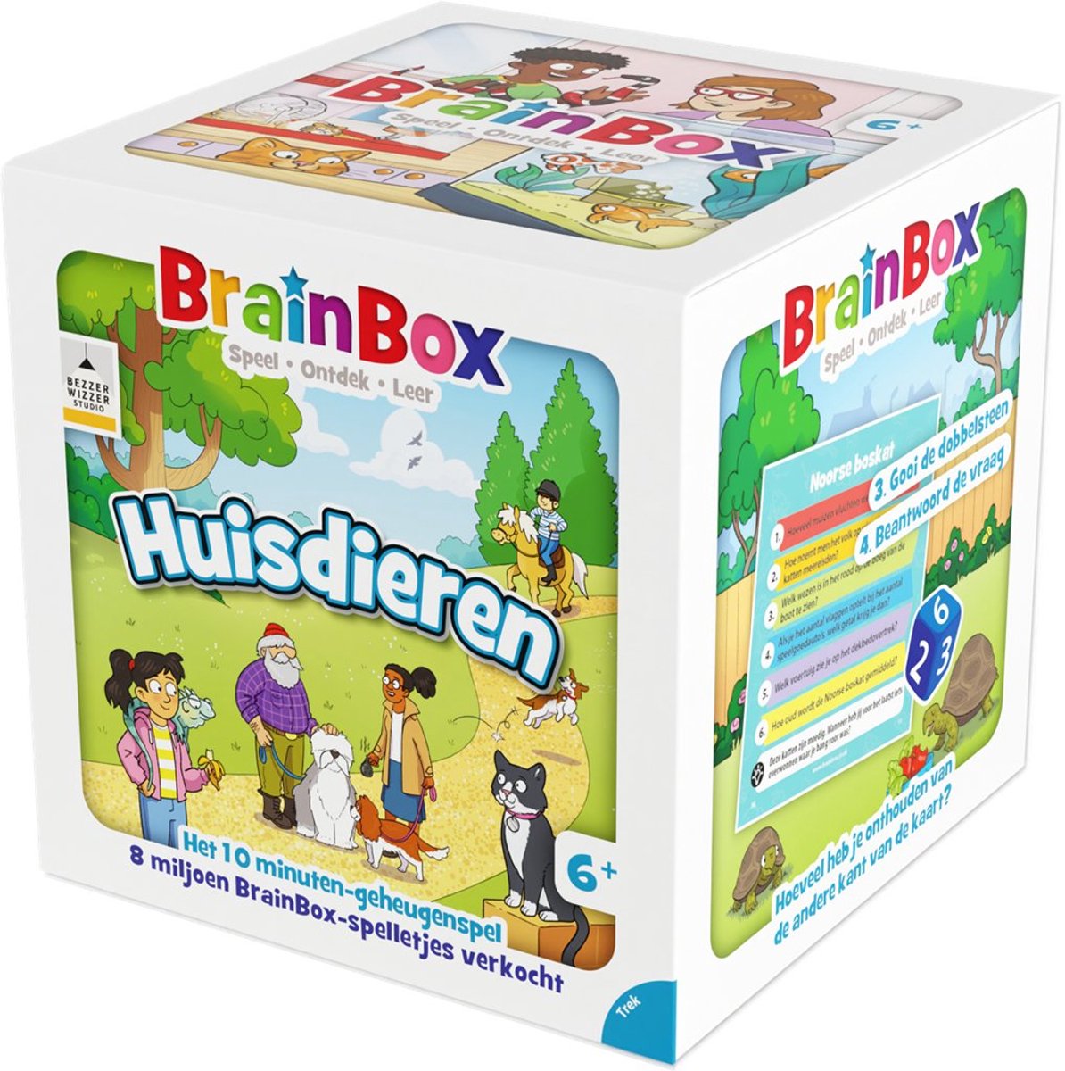 Asmodee educatief kaartspel brainbox huisdieren voor kinderen.