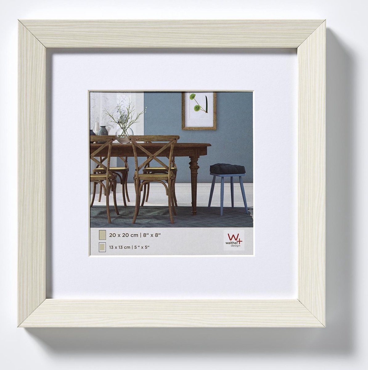 Walther fiorito - mdf houten lijst - fotoformaat 30x30 cm - wit