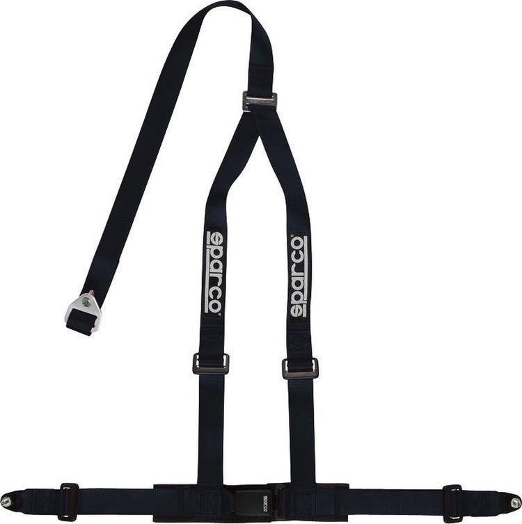 Sparco 3-punts sportgordel - zwart - incl. schroefbevestiging (e-keur)