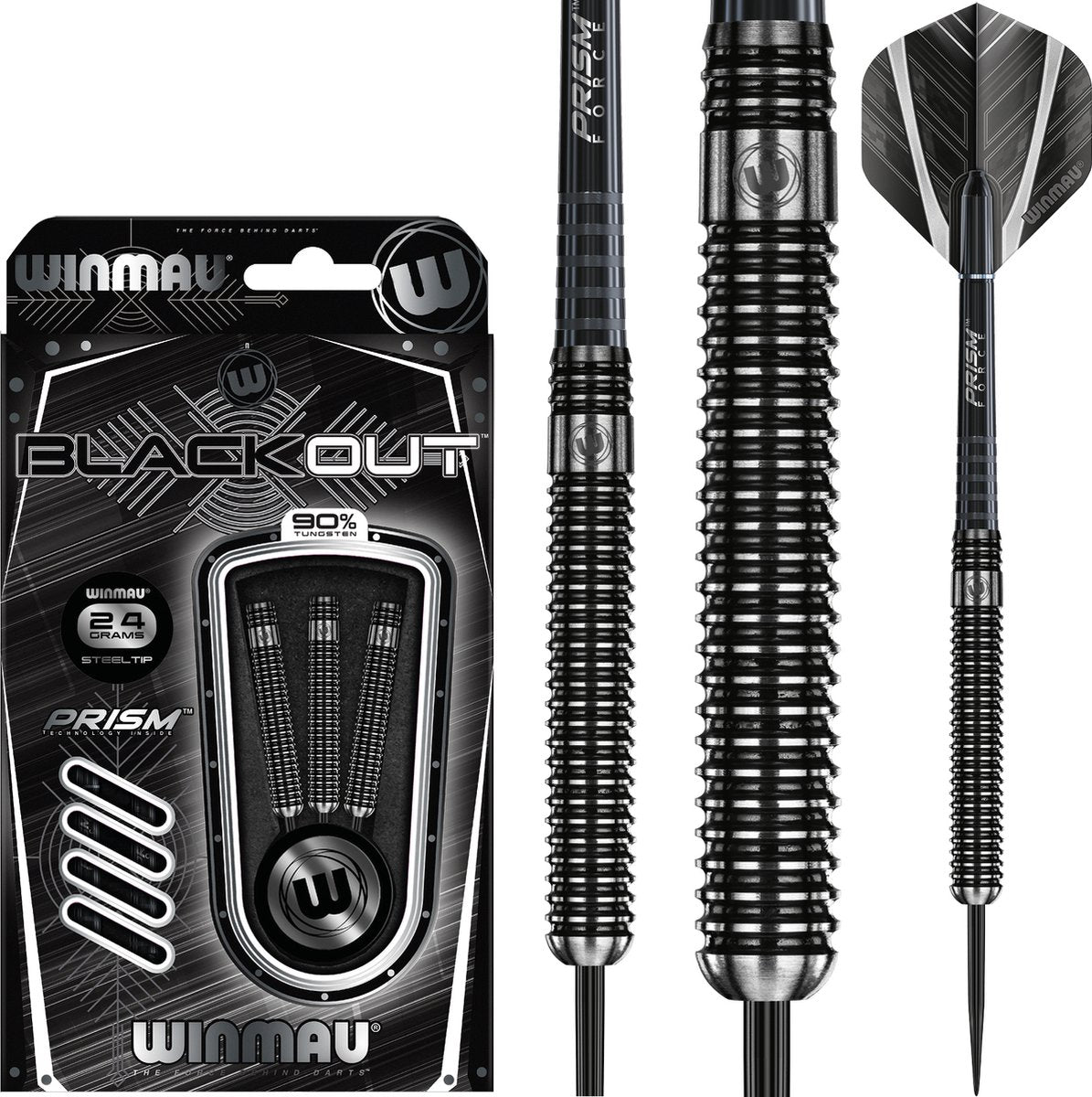 Winmau blackout 1 90% - dartpijlen