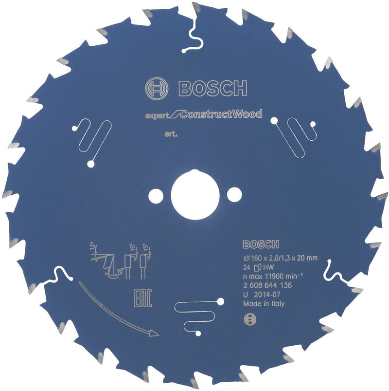 Bosch cirkelzaagblad expert for wood 130x20x2.4 1.6x16 t
