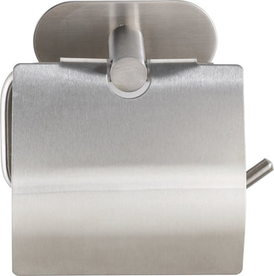 Wenko turbo-loc® toiletrolhouder met klep orea rvs mat - toiletpapier houder - wc rolhouder - bevestigen zonder boren - zelfklevend - 10 jaar garantie