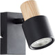 Brilliant pini - wandlamp - gu10 max 1x10w - zwart hout