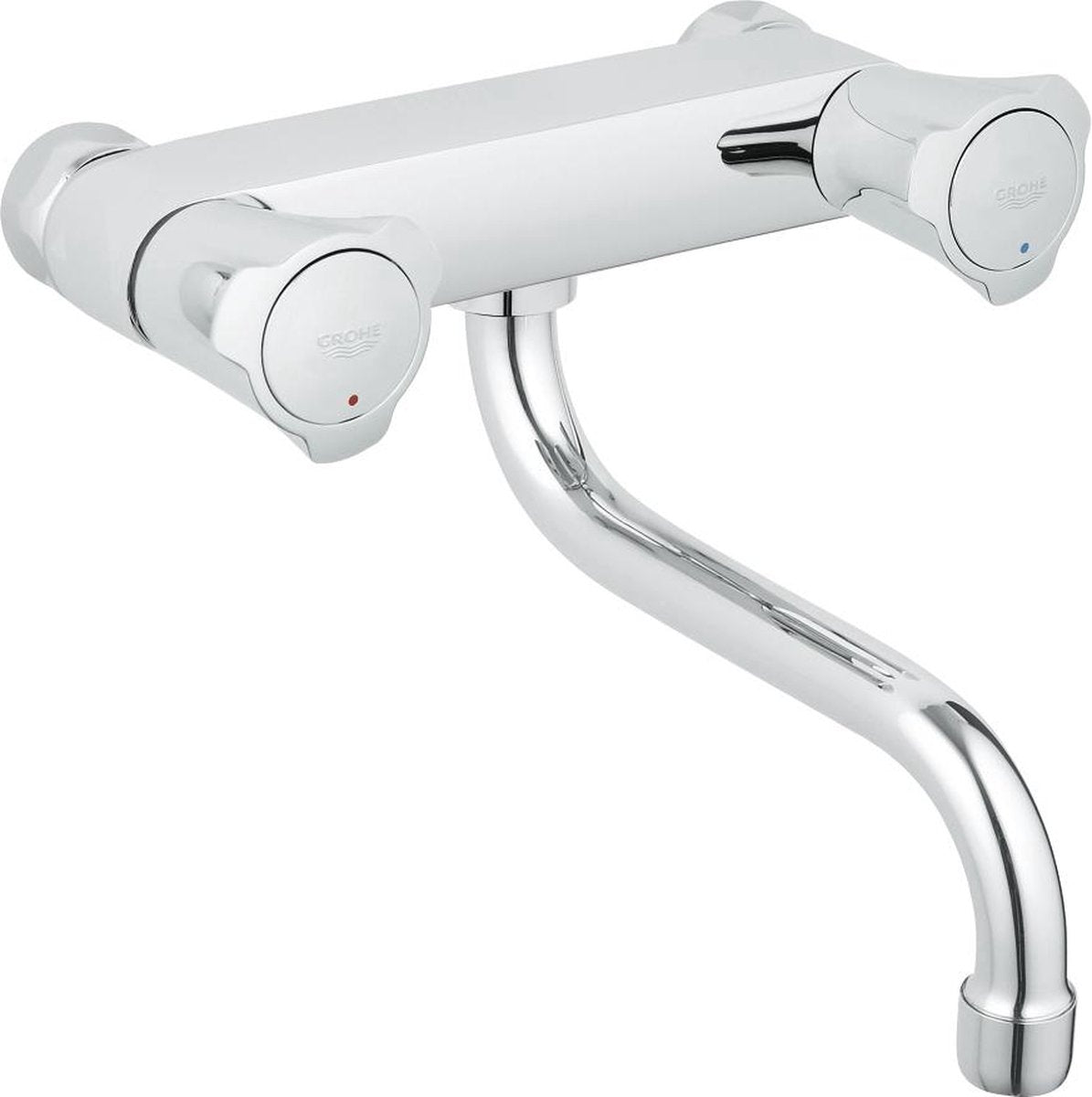 Grohe costa l keukenkraan - wandmontage - draaibare uitloop - chroom