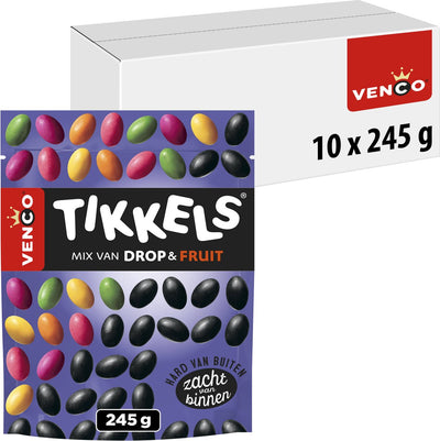 Venco tikkels drop fruit zak (10x 245g)