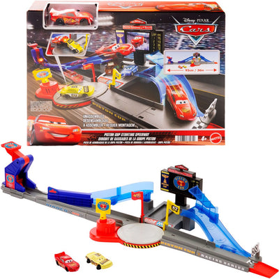 Disney pixar cars mattel cars speelgoed racebaan piston cup stunting speedway set.