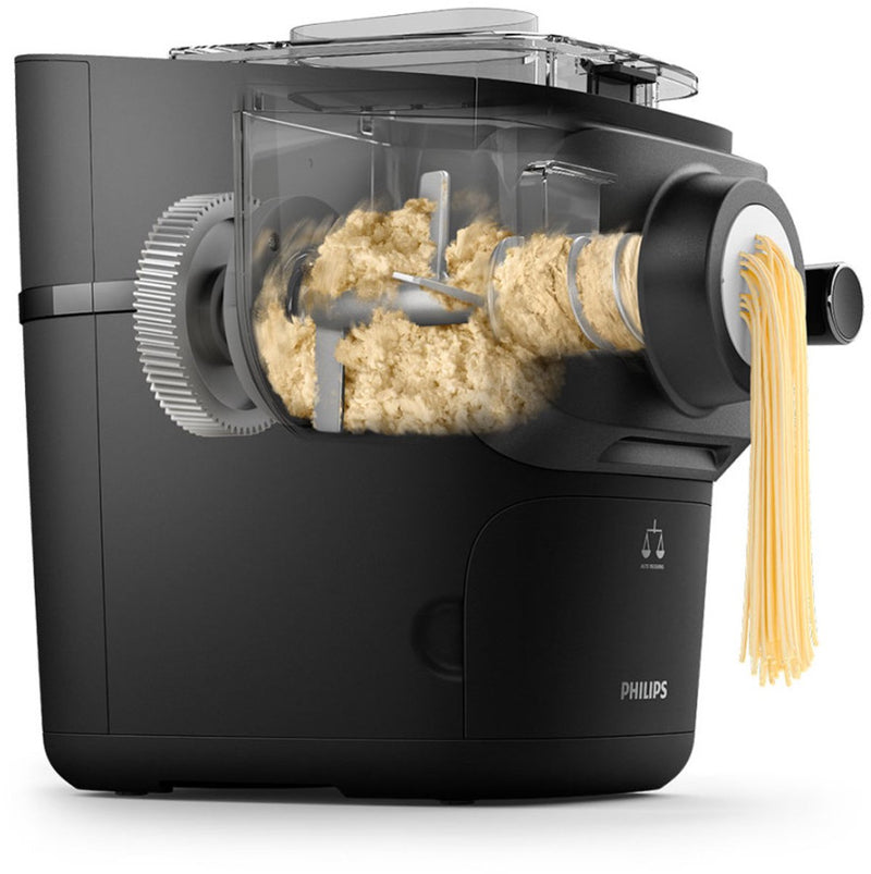 Philips 7000 series hr2665 93 pastamachine - volledig automatische pastamaker - met weegfunctie 8 vormschijven - verse pasta in 10 minuten - zwart
