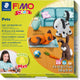 Fimo kids 8034 - ovenhardende boetseerklei - form play set huisdieren