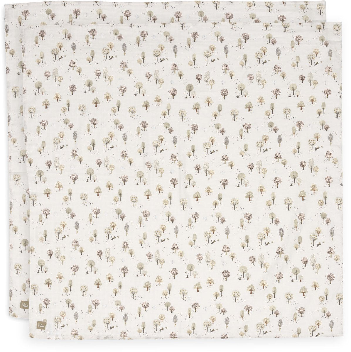 Jollein hydrofiele doek large - 115x115cm - tiny park - 2 stuks