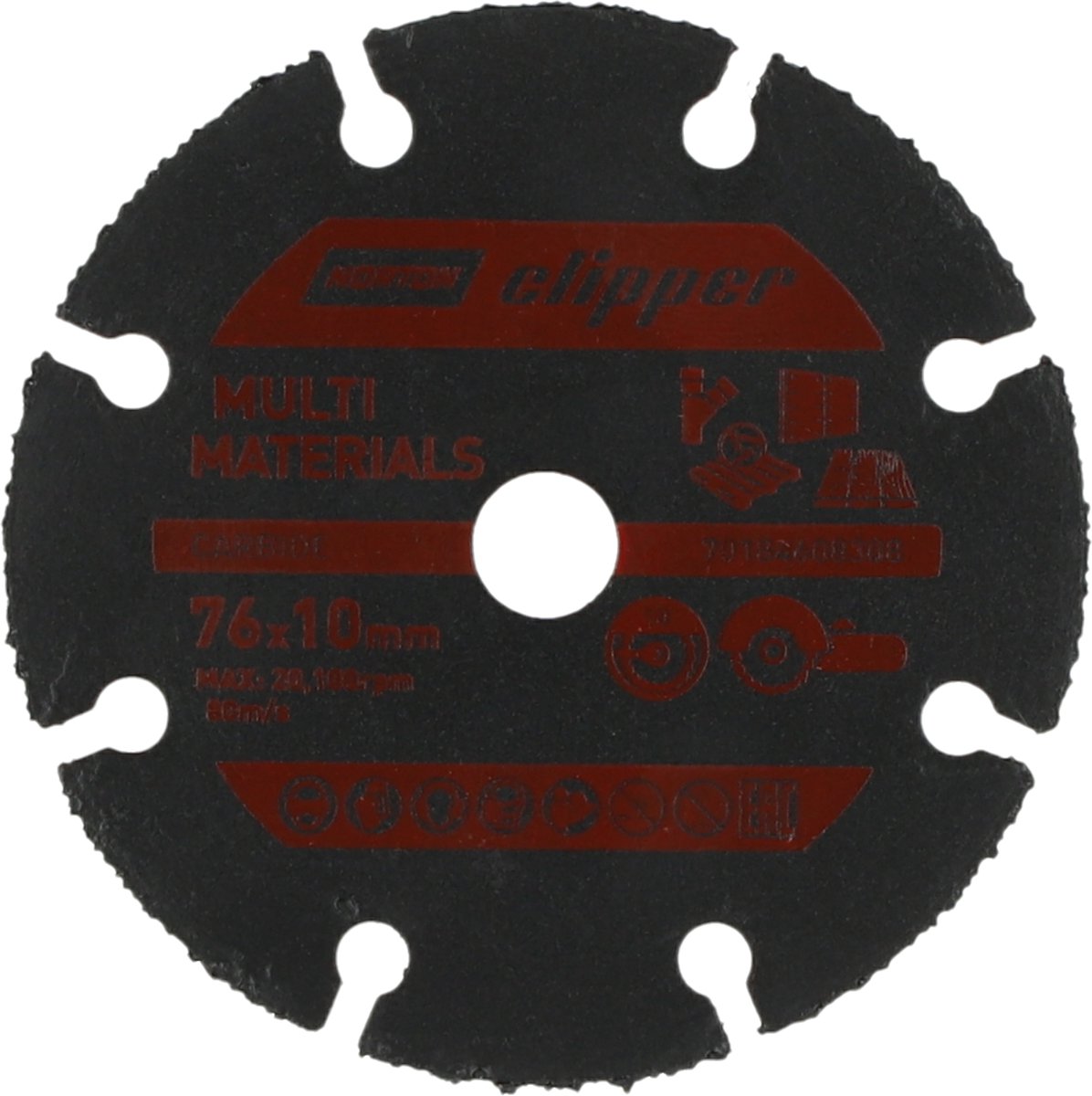 Norton clipper multi materials - carbide doorslijpschijf - 76mm - voor de haakse slijper