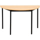 Halfronde tafel sodematub ijzer bruin, zwart