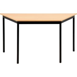 Trapeziumvormige tafel sodematub ijzer bruin, zwart