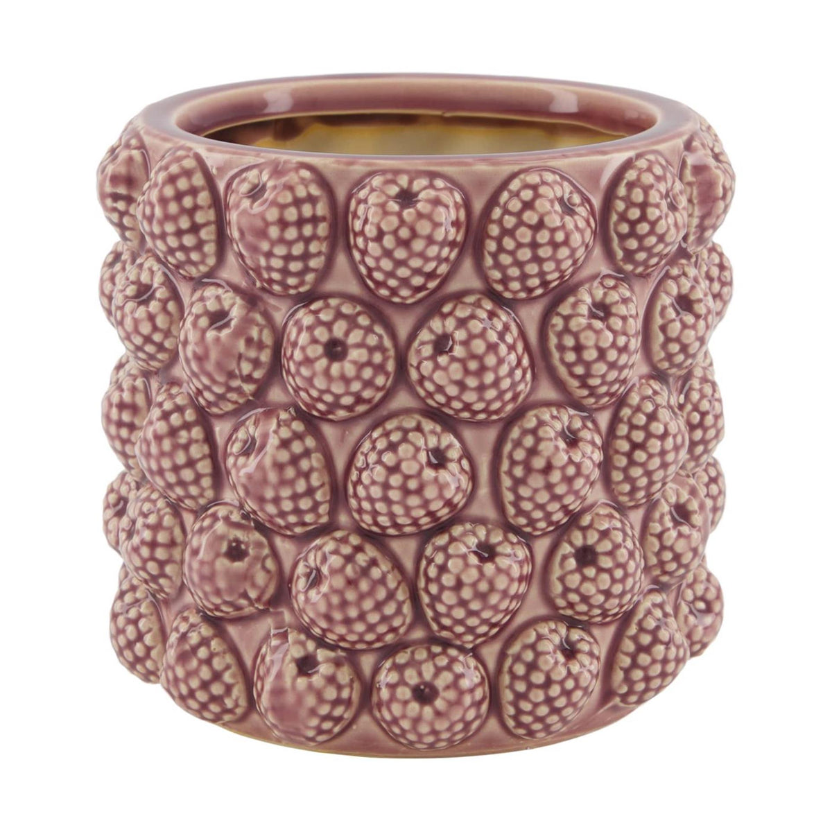 Dijk natural collections bloempot framboos keramiek ø16xh15cm