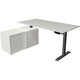 Zit-sta-bureau kerkmann 10216611 melamine, staal antraciet, lichtgrijs