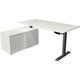 Zit-sta-bureau kerkmann 10216510 melamine; staal antraciet; wit