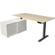 Zit-sta-bureau kerkmann 10216750 melamine; staal antraciet; esdoorn