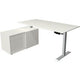 Zit-sta-bureau kerkmann 10220910 melamine; staal zilver; wit
