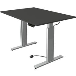 Zit-sta-bureau kerkmann 10231913 spaanplaat antraciet, zilver