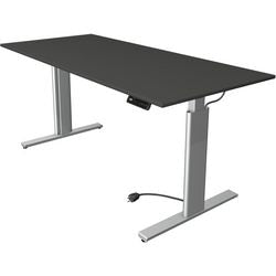 Zit-sta-bureau kerkmann 10233413 spaanplaat antraciet, zilver