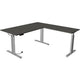 Zit-sta-bureau kerkmann 10234413 spaanplaat antraciet, zilver