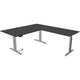 Zit-sta-bureau kerkmann 10235913 spaanplaat antraciet, zilver