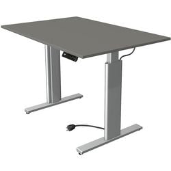 Zit-sta-bureau kerkmann 10231812 spaanplaat grafiet, zilver