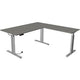 Zit-sta-bureau kerkmann 10234312 spaanplaat grafiet, zilver
