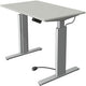 Zit-sta-bureau kerkmann 10231111 spaanplaat lichtgrijs, zilver