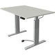 Zit-sta-bureau kerkmann 10231611 spaanplaat lichtgrijs, zilver