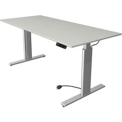 Zit-sta-bureau kerkmann 10233111 spaanplaat lichtgrijs, zilver