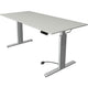 Zit-sta-bureau kerkmann 10233111 spaanplaat lichtgrijs, zilver