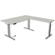 Zit-sta-bureau kerkmann 10234111 spaanplaat lichtgrijs, zilver