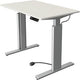 Zit-sta-bureau kerkmann 10231010 spaanplaat wit, zilver