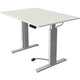 Zit-sta-bureau kerkmann 10231510 spaanplaat wit, zilver