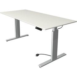 Zit-sta-bureau kerkmann 10233010 spaanplaat wit, zilver