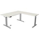 Zit-sta-bureau kerkmann 10234010 spaanplaat wit, zilver