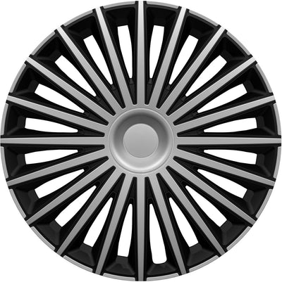 Carpoint wieldoppenset dakota 15 inch zilver zwart 4 stuks