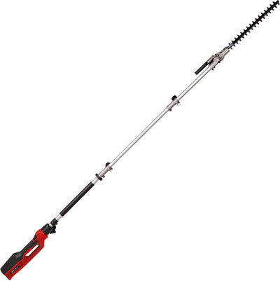 Einhell elektrische telescopische heggenschaar gc-hh 9046 - 900 w - snoeilengte 41,2 cm - tandafstand 20 mm - bereik 1,97 m - verlengbaar tot 2,60 m - kantelbaar snoeiopzetstuk